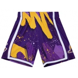 NBA Men Lakers Purple Gold Shorts