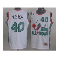 NBA 96 All Star #40 Kemp White Jerseys