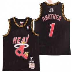 Men B&R Remix Jersey Heat 1 Another Black Throwback Jersey