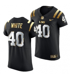 Lsu Tigers Devin White Golden Edition Elite Nfl Black Jersey