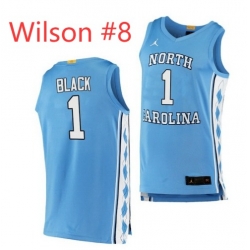 North Carolina Tar Heels WILSON #8 Light Blue Alternate Men Jersey