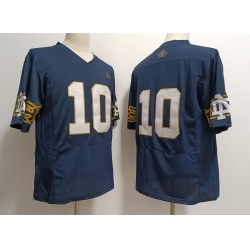 Notre Dame Fighting Irish Sam Hartman #10 Navy Blue 2023 No Name Stitched Jersey