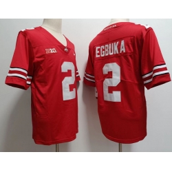 Men Nike Ohio State Buckeyes #2 Emeka Egbuka Red College Football Jersey