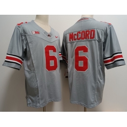 Men Nike Ohio State Buckeyes #6 Kyle McCord Gray F U S E College Football Jersey