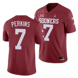 Oklahoma Sooners Ronnie Perkins Crimson Game College Football Jersey