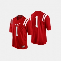 Men Ole Miss Rebels College Football Cardinal Jersey