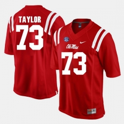 Men Rod Taylor Red Ole Miss Rebels Alumni Football Game Jersey