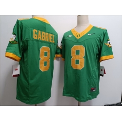 Men Oregon Ducks Dillon Gabriel #8 Green F U S E Stitched NCAA Football Jersey