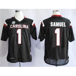 Men South Carolina Gamecocks Deebo Samuel 1 Maroon Black Football Jersey