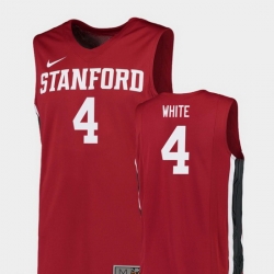 Men Stanford Cardinal Isaac White Red Replica College Basketball Jersey