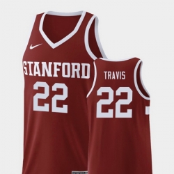 Men Stanford Cardinal Reid Travis Wine Replica College Basketball Jersey