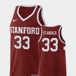 Men Stanford Cardinal Trevor Stanback Wine Replica College Basketball Jersey