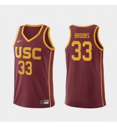 Men Usc Trojans J'Raan Brooks Cardinal Replica College Basketball Jersey