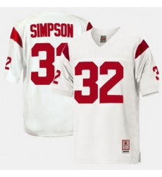 Men Usc Trojans O.J. Simpson College Football White Jersey