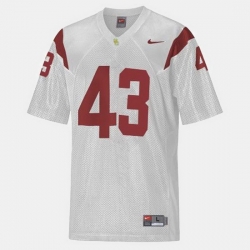 Men Usc Trojans Troy Polamalu College Football White Jersey