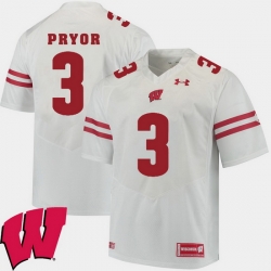 Men Wisconsin Badgers Kendric Pryor White Alumni Football Game Ncaa 2018 Jersey