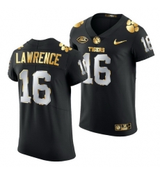 Clemson Tigers Trevor Lawrence Black Golden Edition Jersey