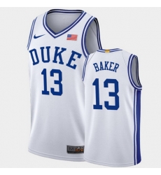 Duke Blue Devils Joey Baker White Authentic Men'S Jersey