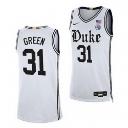 Duke Blue Devils Nyah Green White Cameron Brotherhood 2021 22Limited Basketball Jersey