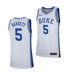 Duke Blue Devils Rj Barrett White Replica Men'S Jersey 0