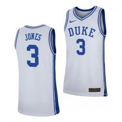 Duke Blue Devils Tre Jones White Replica Men'S Jersey 0