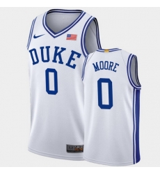 Duke Blue Devils Wendell Moore White Authentic Men'S Jersey