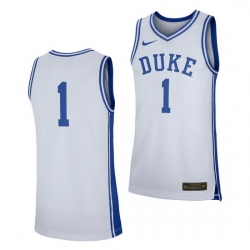 Duke Blue Devils White Replica Jersey