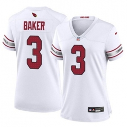 Women Arizona Cardinals Budda Baker #3 White 2024 F U S E Vapor Untouchable Limited Stitched