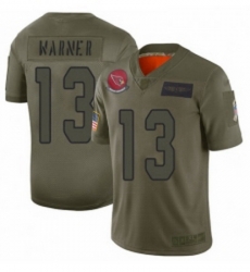 Womens Arizona Cardinals 13 Kurt Warner Limited Camo 2019 Salute to Service Football Jersey