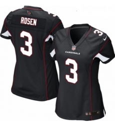 Womens Nike Arizona Cardinals 3 Josh Rosen Game Black Alternate NFL Jersey