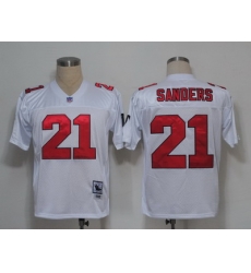 Atlanta Falcons 21 Deion Sanders White throwback