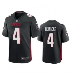 Men Atlanta Falcons 4 Taylor Heinicke New Black Stitched Game Jersey