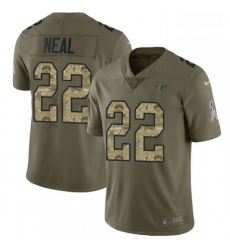 Men Nike Atlanta Falcons 22 Keanu Neal Limited OliveCamo 2017 Salute to Service NFL Jersey