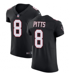 Nike Atlanta Falcons 8 Kyle Pitts Black Alternate Men Stitched NFL Vapor Untouchable Elite Jersey