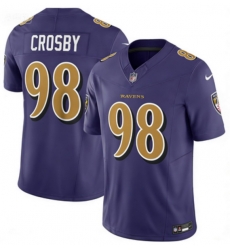 Men Baltimore Ravens 98 Maxx Crosby Purple 2025 F U S E Vapor Stitched Jersey Men Baltimore Ravens 98 Maxx Crosby Purple 2025 F U S E Vapor Stitched Jersey