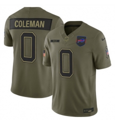 Men Buffalo Bills 0 Keon Coleman Olive 2025 F U S E  Salute to Service Limited Stitched Football Jersey