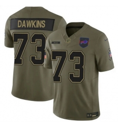 Men Buffalo Bills 73 Dion Dawkins Olive 2025 F U S E  Salute to Service Limited Stitched Football Jersey Men Buffalo Bills 73 Dion Dawkins Olive 2025 F U S E  Salute to Service Limited Stitched Football Jersey