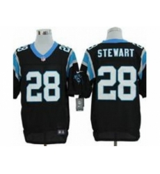 Nike Carolina Panthers 28 Jonathan Stewart Black Elite NFL Jersey