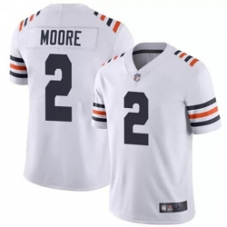 Men Chicago Bears 2 DJ Moore White Vapor Limited Stitched NFL Jersey