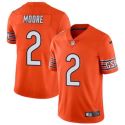 Women Chicago Bears 2 DJ Moore Orange Vapor Limited Stitched NFL Jersey