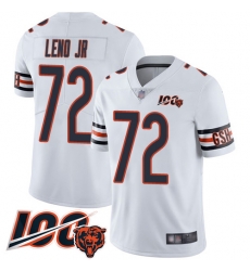 Youth Chicago Bears 72 Charles Leno White Vapor Untouchable Limited Player 100th Season Football Jersey