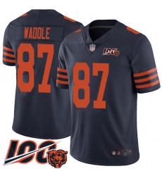 Youth Chicago Bears 87 Tom Waddle Limited Navy Blue Rush Vapor Untouchable 100th Season Football Jersey