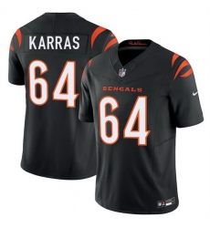 Men Cincinnati Bengals 64 Ted Karras Black 2025 F U S E  Vapor Untouchable Limited Stitched Football Jersey Men Cincinnati Bengals 64 Ted Karras Black 2025 F U S E  Vapor Untouchable Limited Stitched Football Jersey
