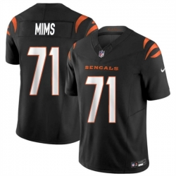 Youth Cincinnati Bengals 71 Amarius Mims Black 2024 Draft F U S E Vapor Untouchable Limited Stitched Jersey