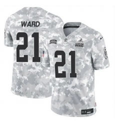 Men Cleveland Browns 21 Denzel Ward 2024 F U S E Arctic Camo Salute To Service Limited Stitched Football Jersey