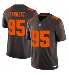 Men Cleveland Browns 95 Myles Garrett Brown 2025 F U S E  Alpha Dawg Limited Stitched Football Jersey Men Cleveland Browns 95 Myles Garrett Brown 2025 F U S E  Alpha Dawg Limited Stitched Football Jersey