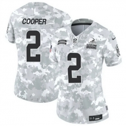 Women Cleveland Browns 2 Amari Cooper 2024 F U S E Arctic Camo Salute To Service Limited Stitched Jersey