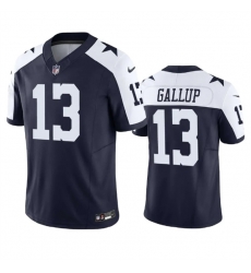 Men Dallas Cowboys 13 Michael Gallup Navy 2023 F U S E  Vapor Limited Stitched Football Jersey