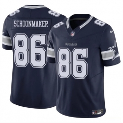 Men Dallas Cowboys 86 Luke Schoonmaker Navy 2023 F U S E Vapor Untouchable Limited Stitched Football Jersey