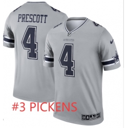 Men Nike Dallas Cowboys George Pickens #3 Gray Legend Player Stitched NFL Jersey Men Nike Dallas Cowboys George Pickens #3 Gray Legend Player Stitched NFL Jersey